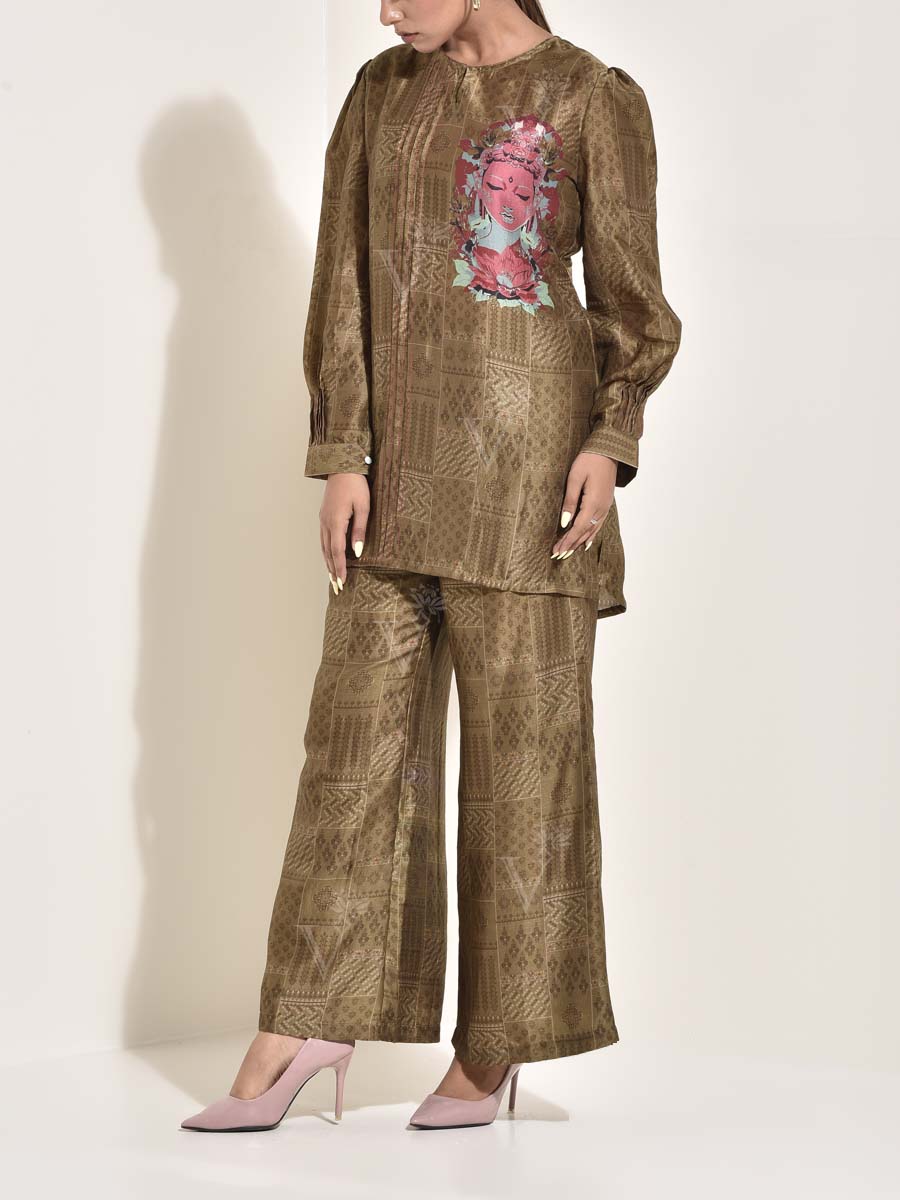 Olive Green Vasansi Silk Co-ord set