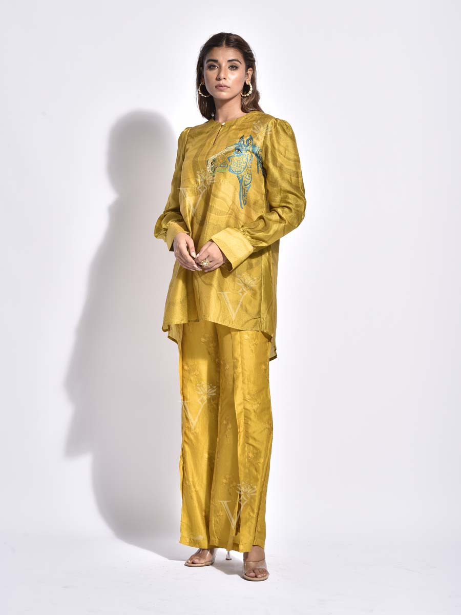 Mustard Vasansi Silk Co-Ord Set