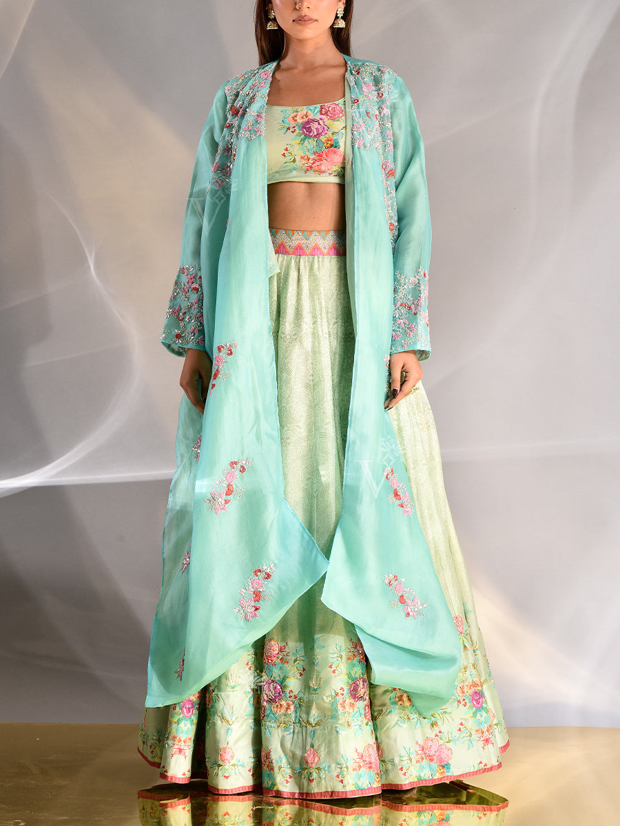 _label_New, DD35, MTO, RK, Aqua Blue, blue, Vasansi Silk ,Printed Lehenga Set , lehenga set