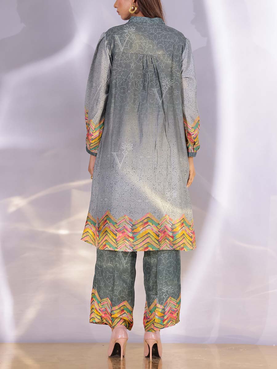 Grey Vasansi Silk Kurta Set