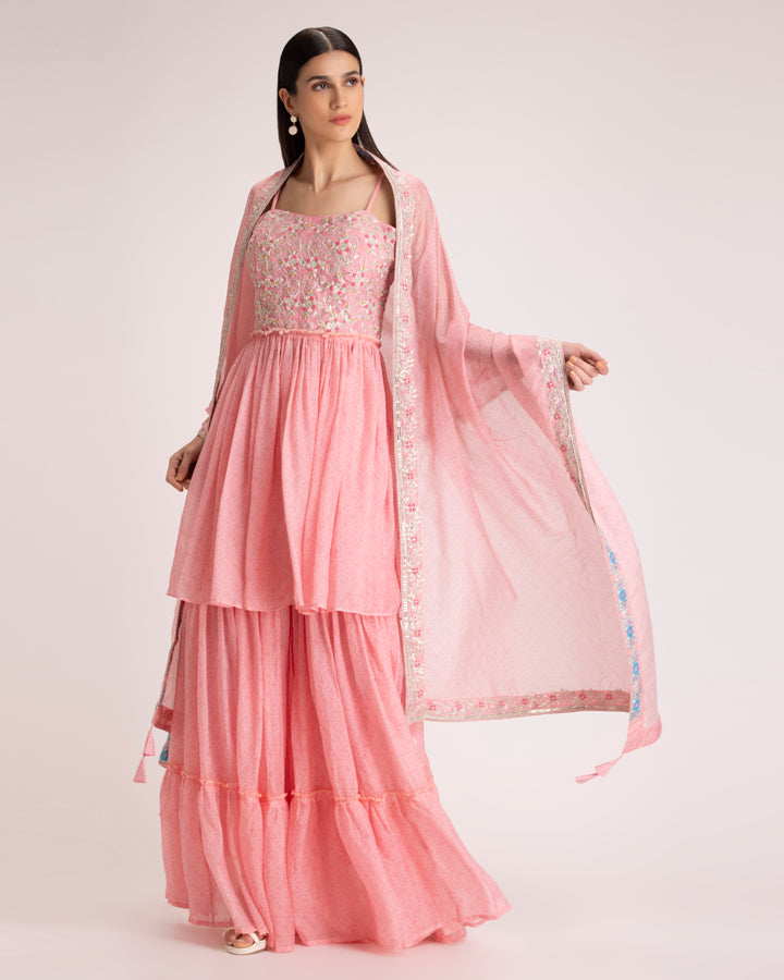 Baby pink sharara