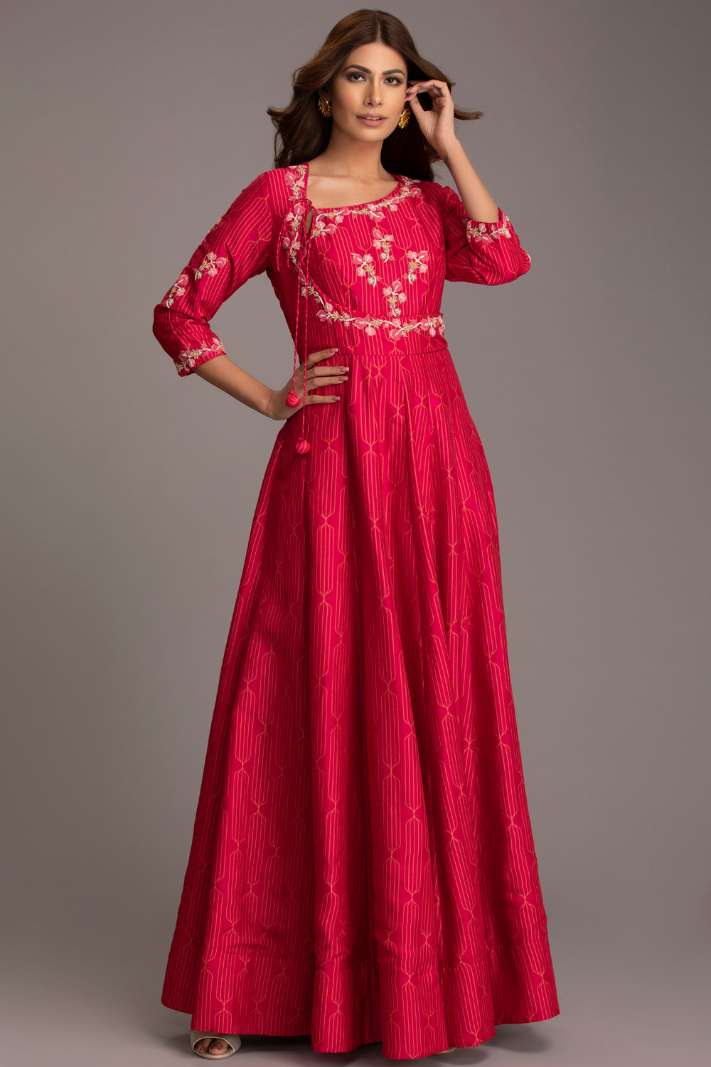 Anarkali embroidered long dress