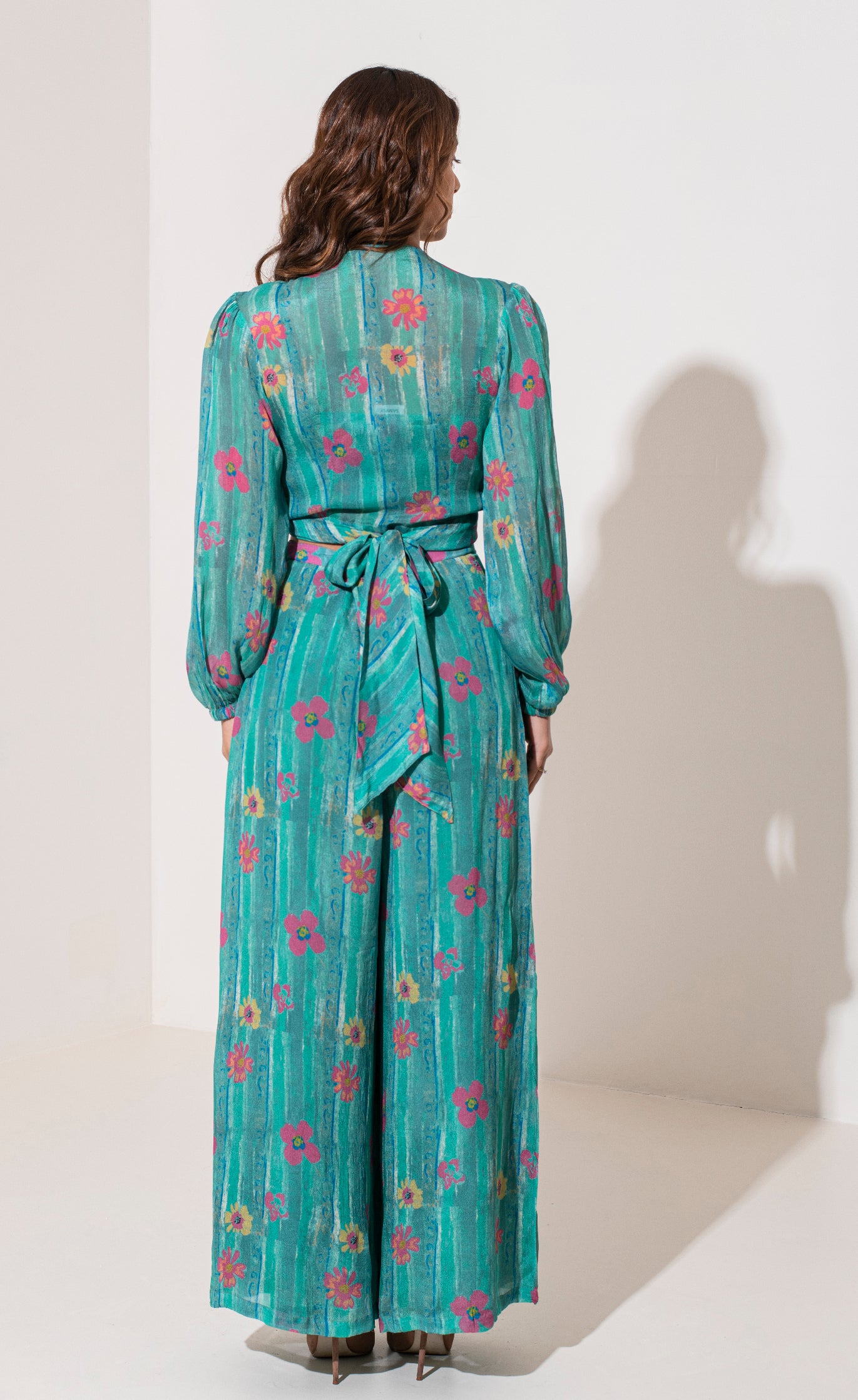 Printed Sea green floral Co-ord set