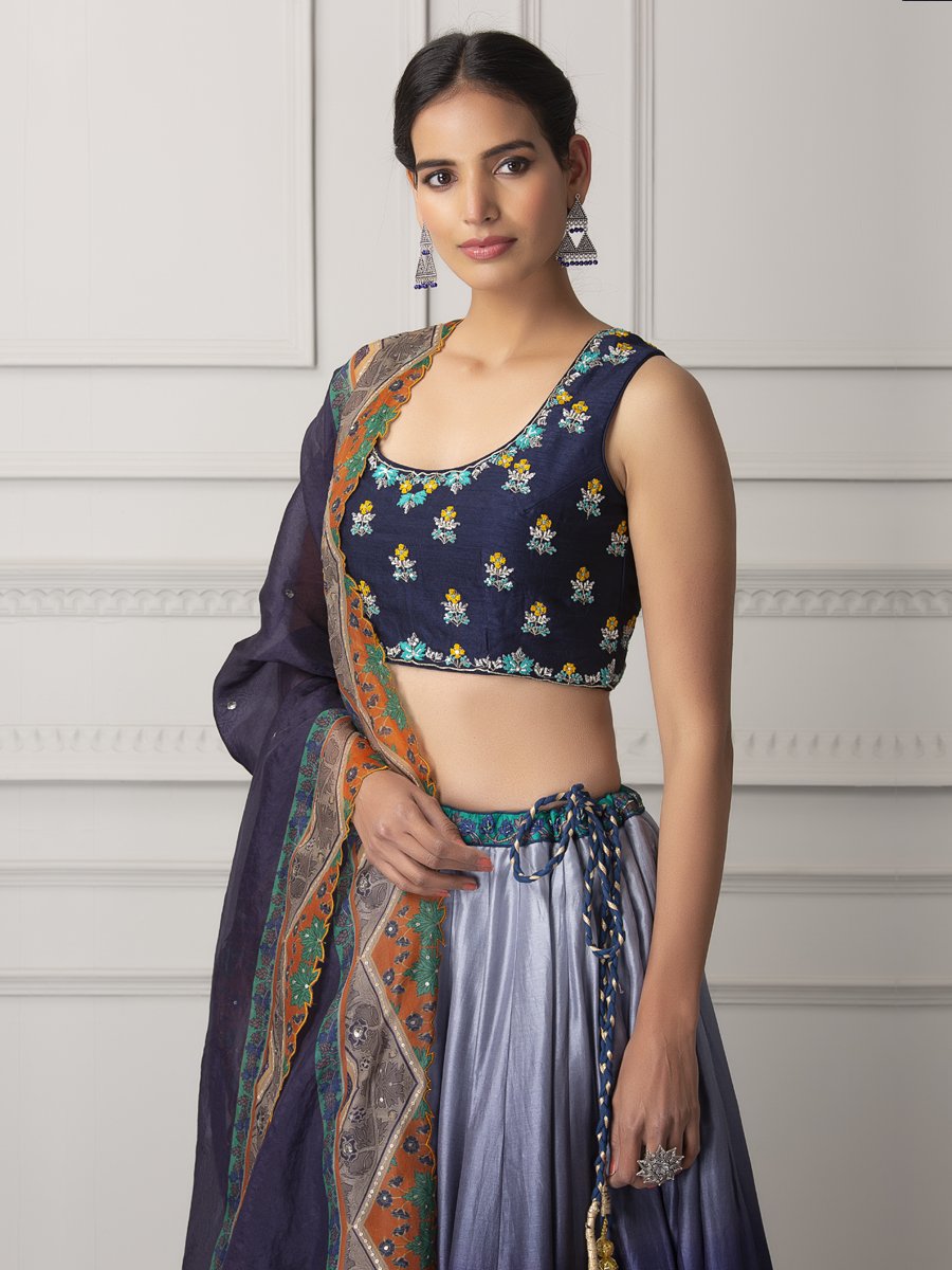 Blue lehenga set