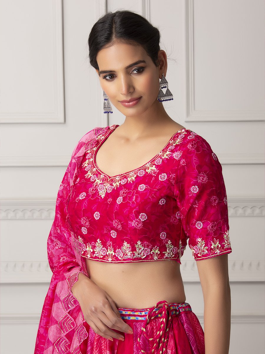 Rose pink lehenga