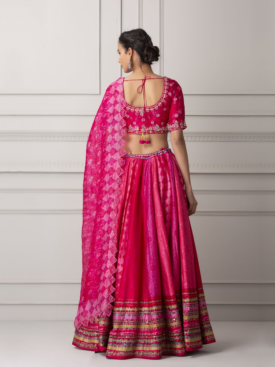 Rose pink lehenga