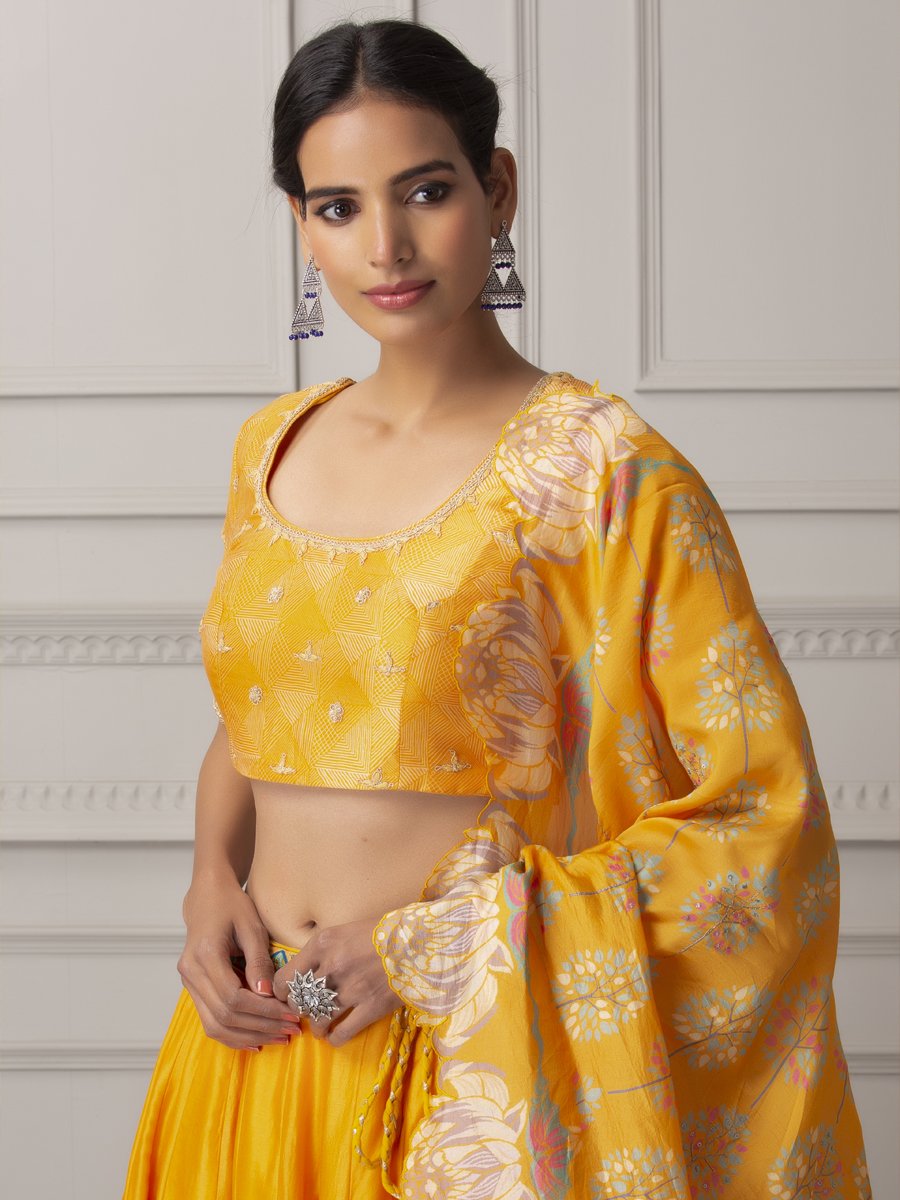 Yellow lehenga set