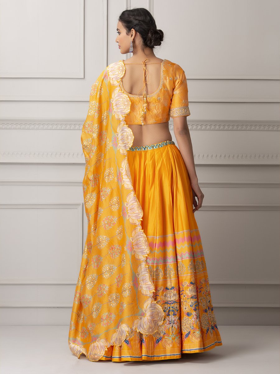 Yellow lehenga set