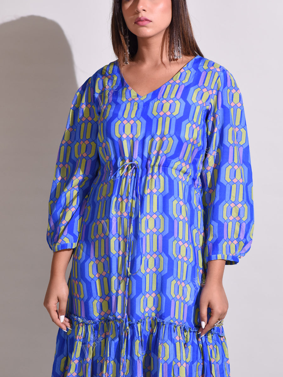 Blue Vasansi Silk Dress