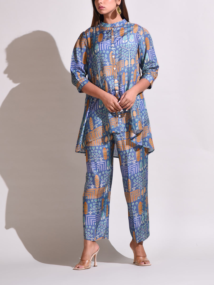 Blue Vasansi Silk Pant Set