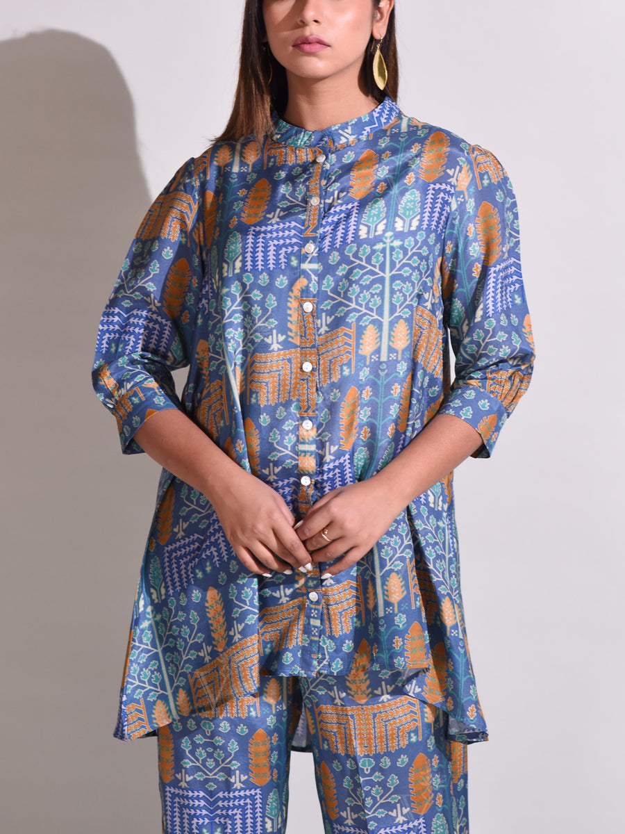 Blue Vasansi Silk Pant Set