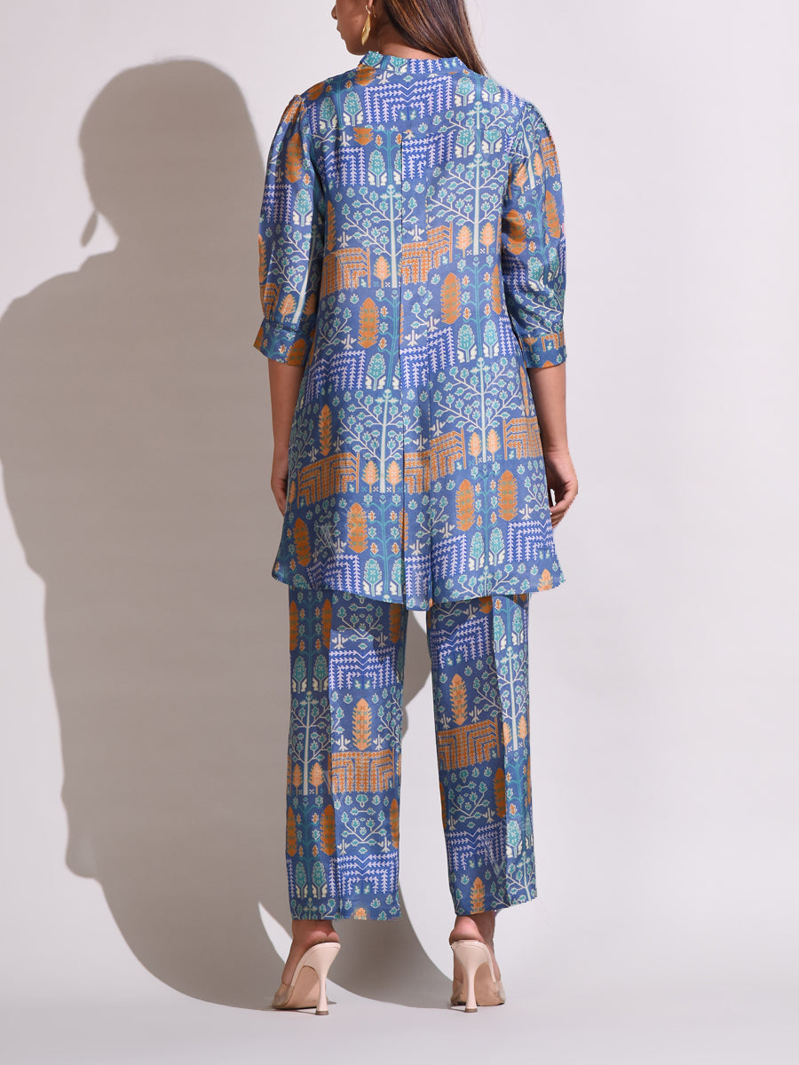 Blue Vasansi Silk Pant Set