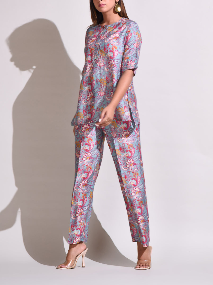 Green Vasansi Silk Pant Set