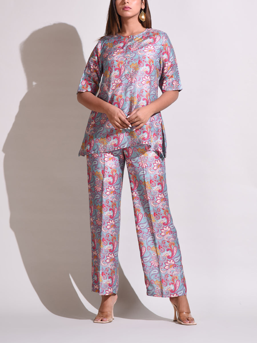 Green Vasansi Silk Pant Set