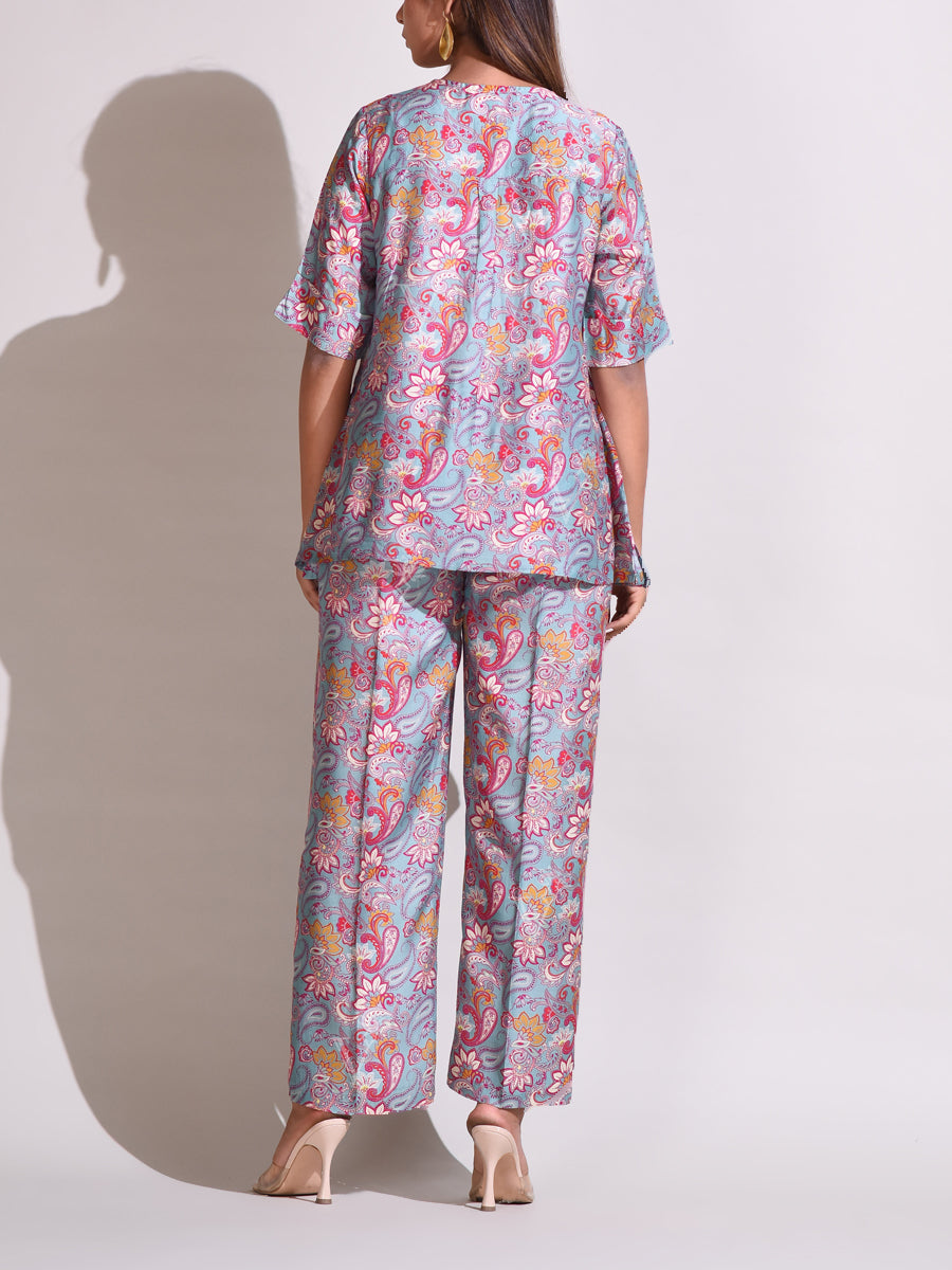 Green Vasansi Silk Pant Set