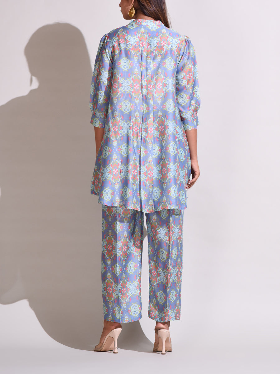 Grey Vasansi Silk Pant Set