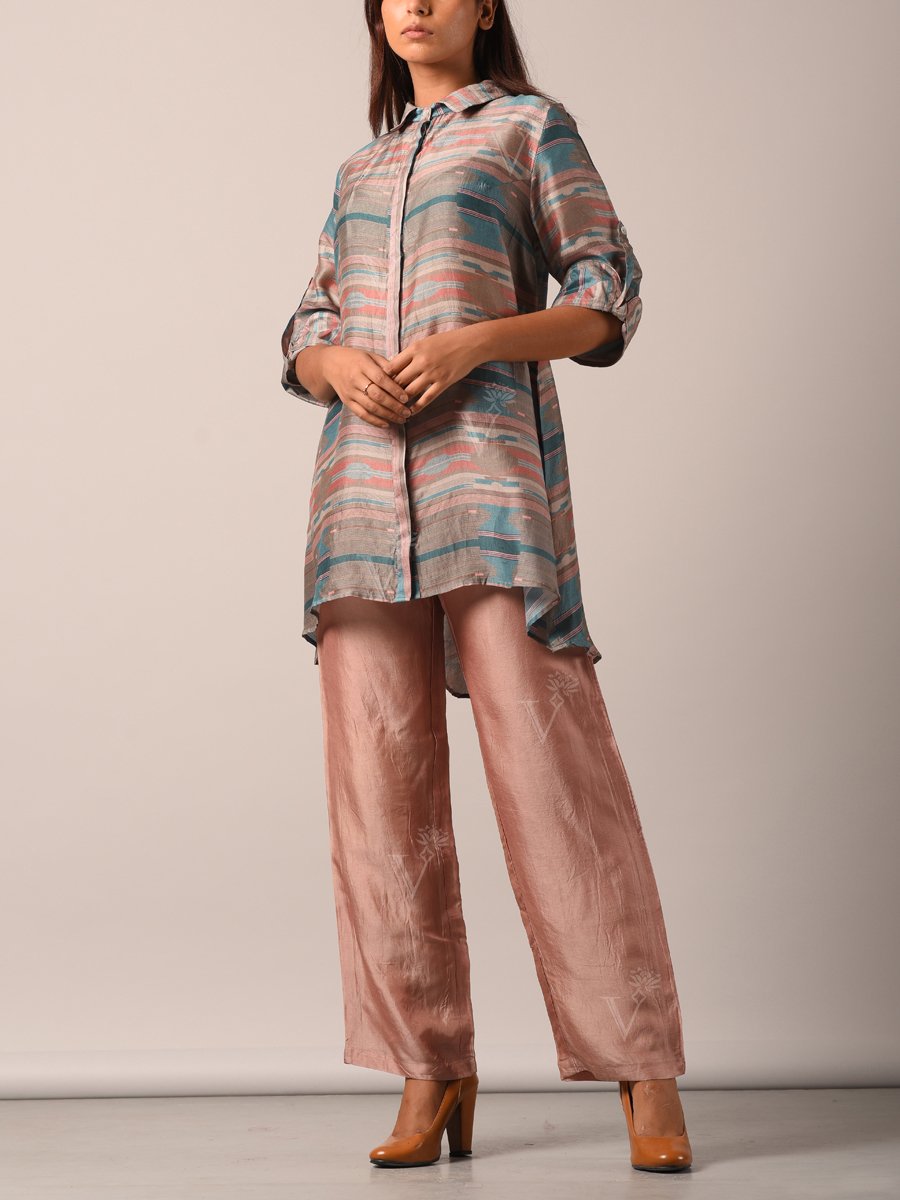 Pant set, Pants, Kurta set, Kurta, Geometrical, Stripes, Fusion wear, Indo western, Silk kurta, Silk pant set. Light weight