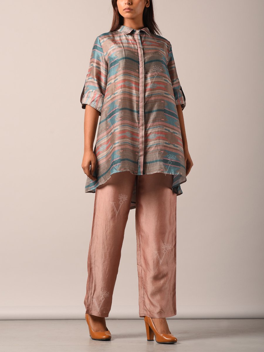 Pant set, Pants, Kurta set, Kurta, Geometrical, Stripes, Fusion wear, Indo western, Silk kurta, Silk pant set. Light weight