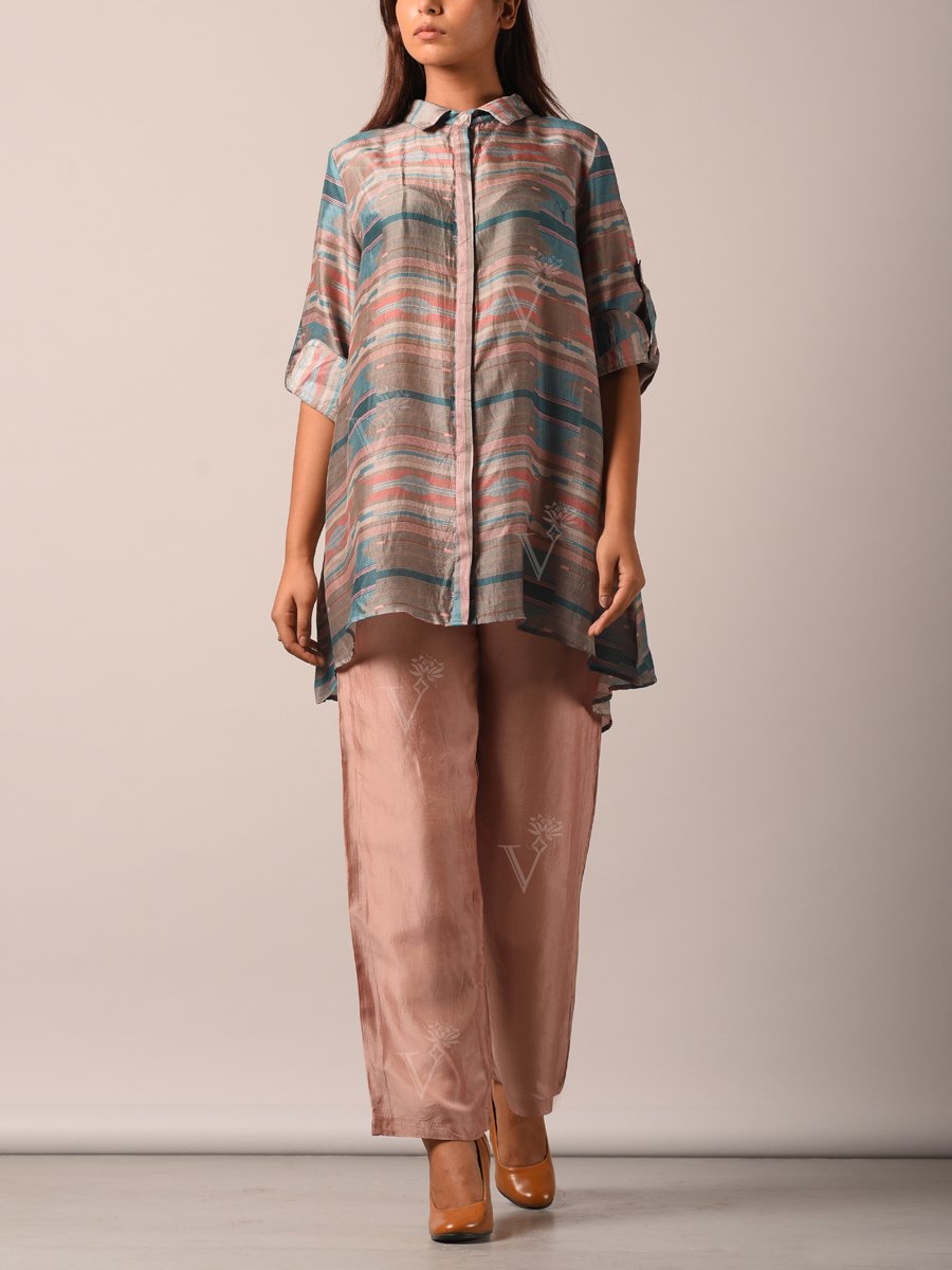 Pant set, Pants, Kurta set, Kurta, Geometrical, Stripes, Fusion wear, Indo western, Silk kurta, Silk pant set. Light weight