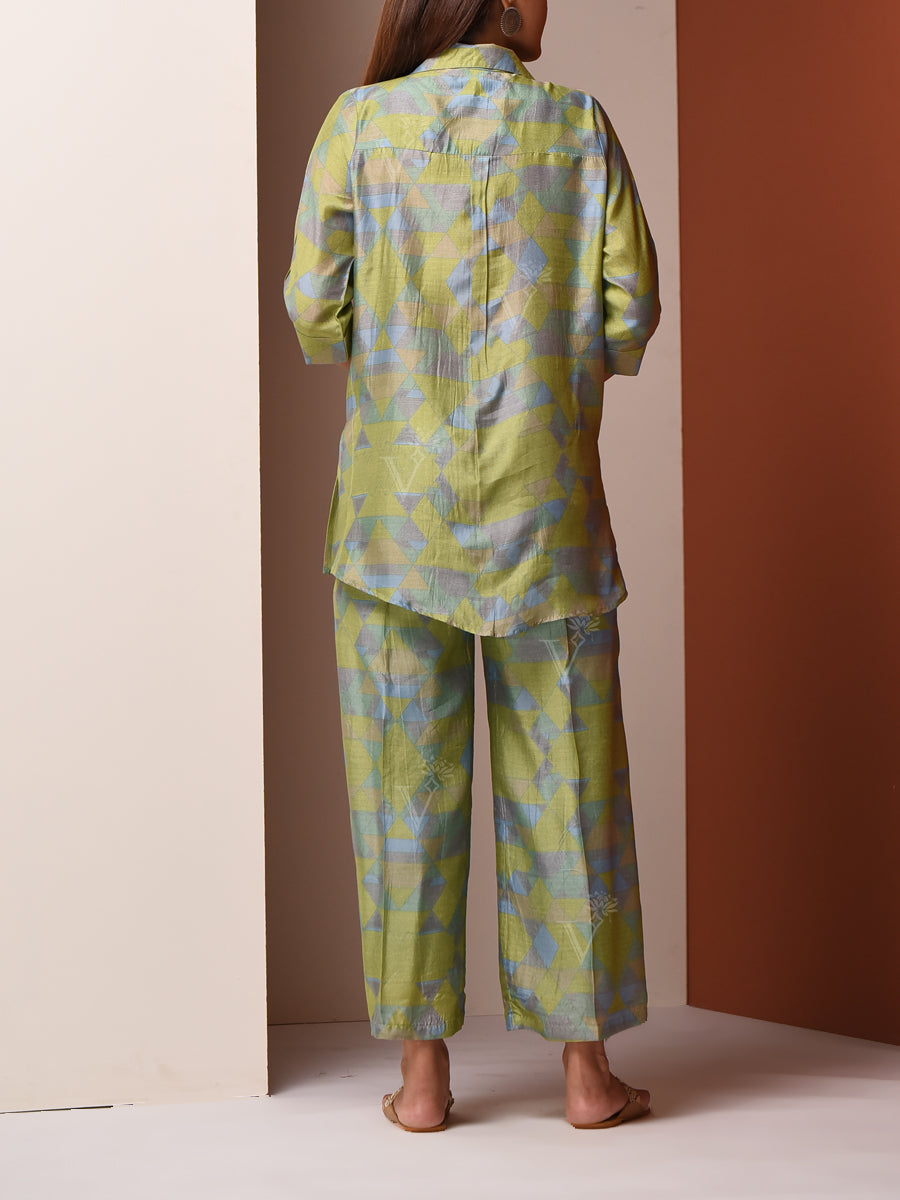 Green Vasansi Silk Pant Set