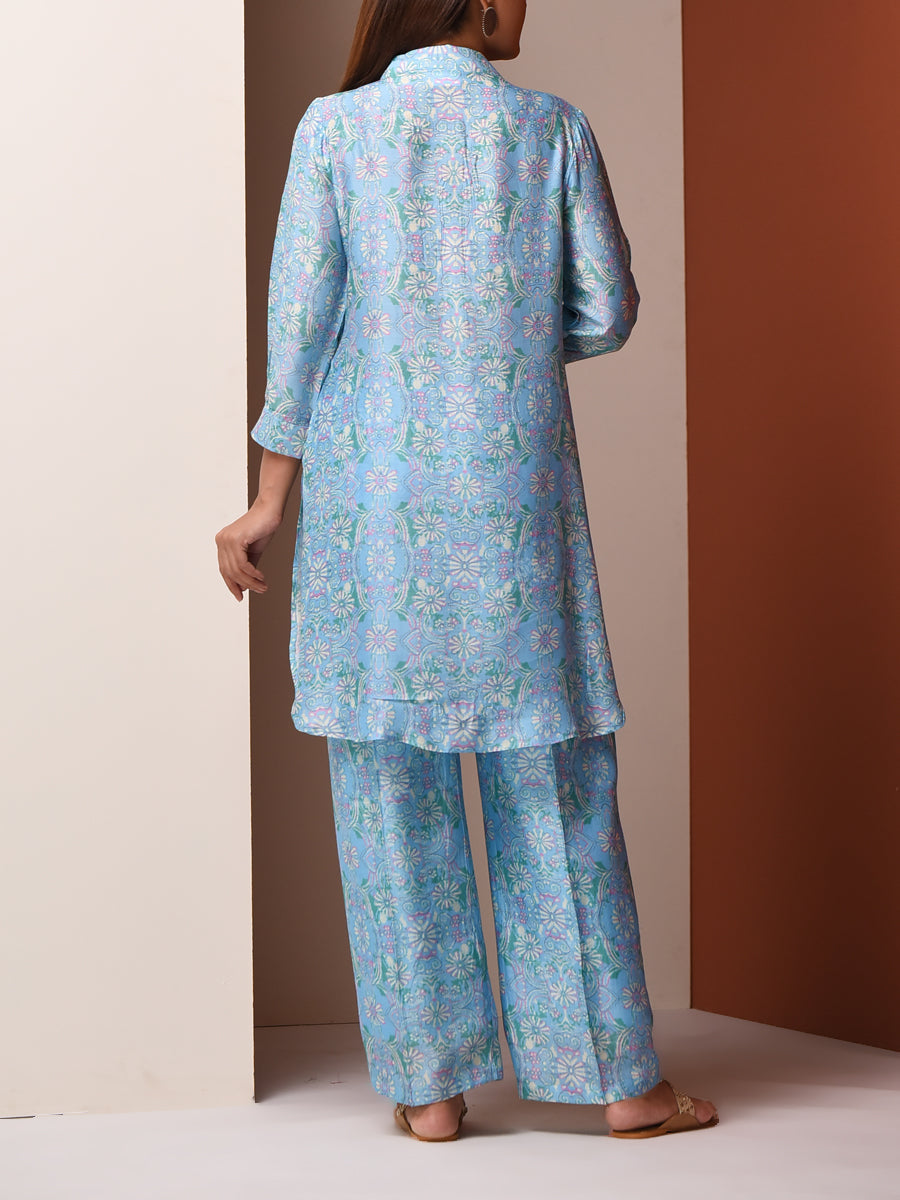 Blue Vasansi Silk Pant Set