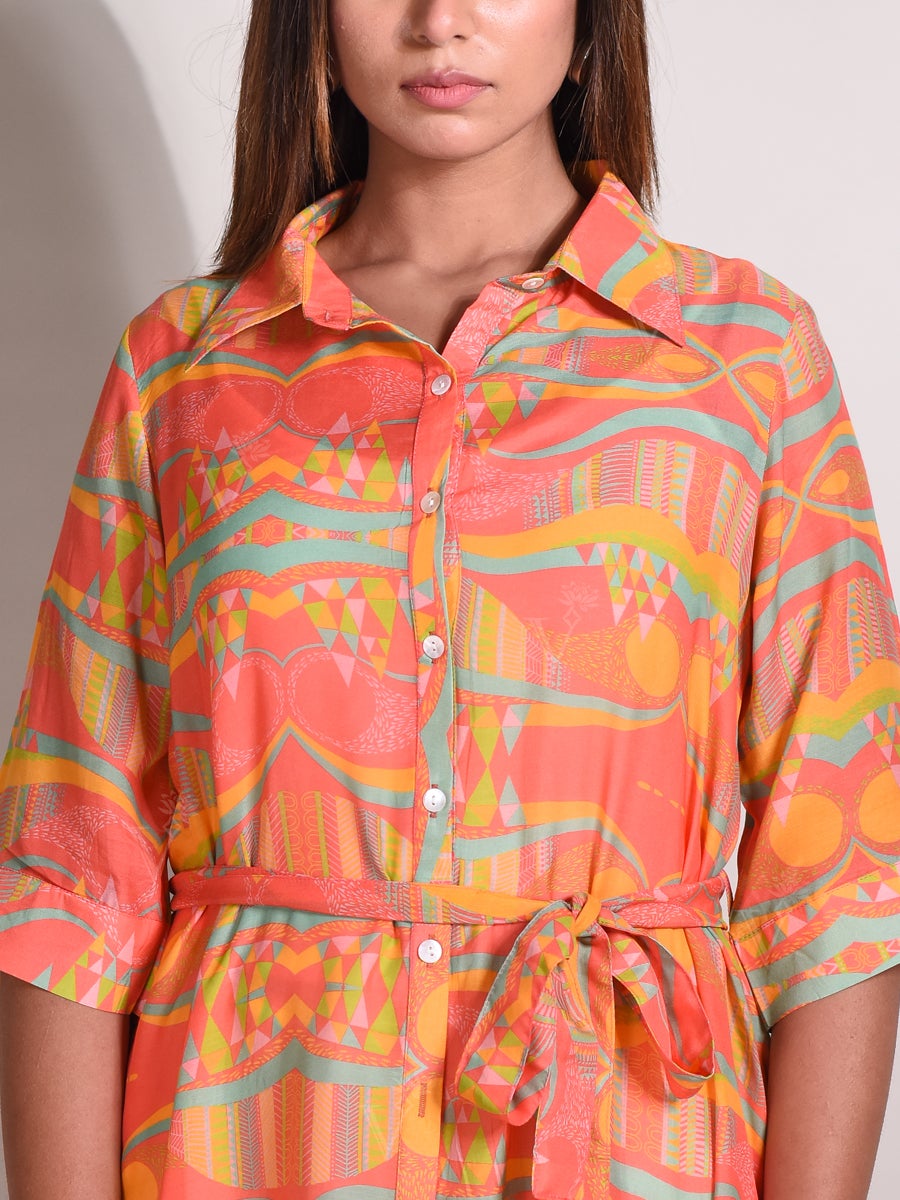 Orange Vasansi Silk Kurta