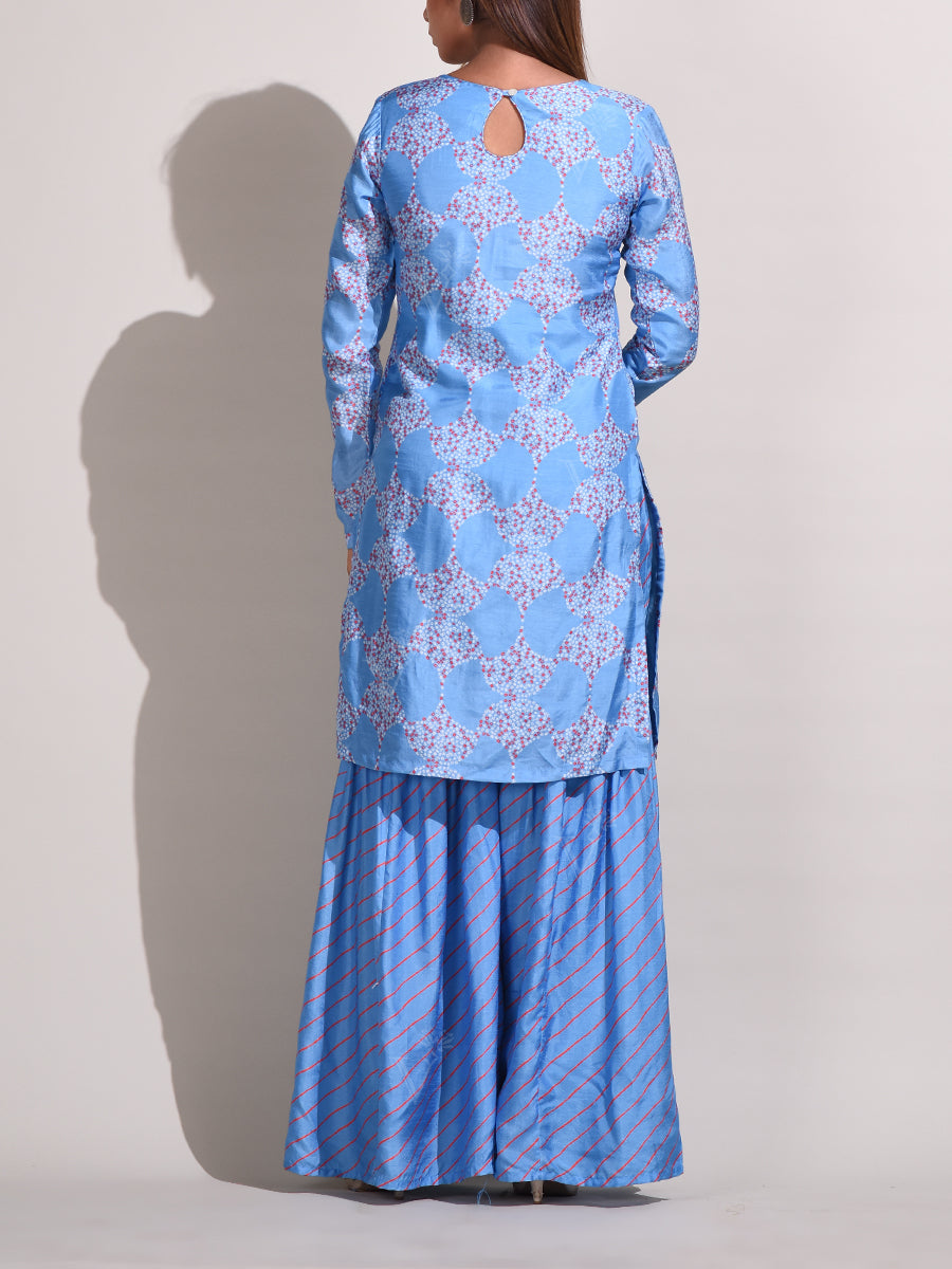 Light Blue Bemberg Salwar Suit