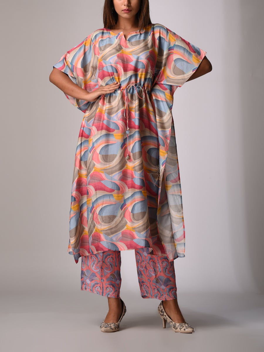 Grey Bemberg - Silk Kaftan Set