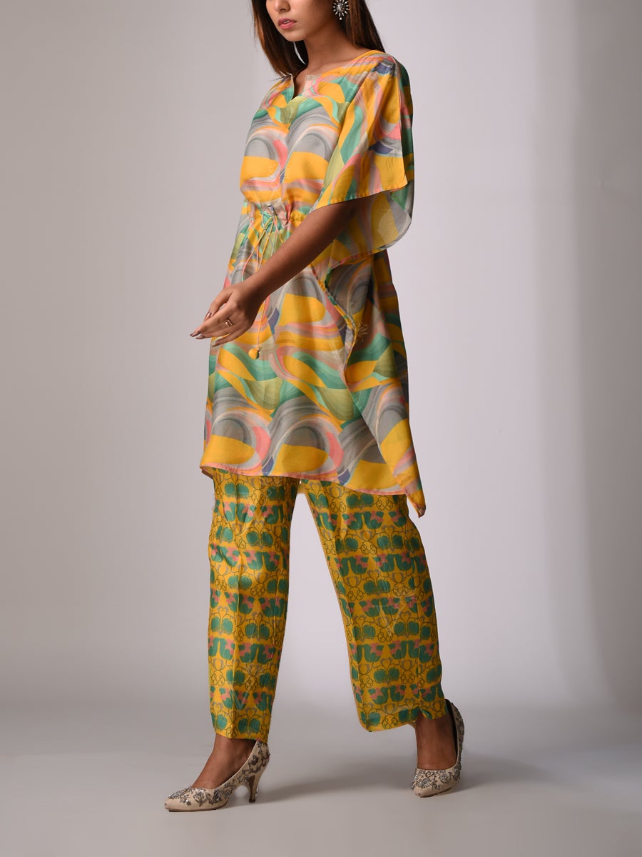 Mustard Bemberg - Silk Kaftan Set