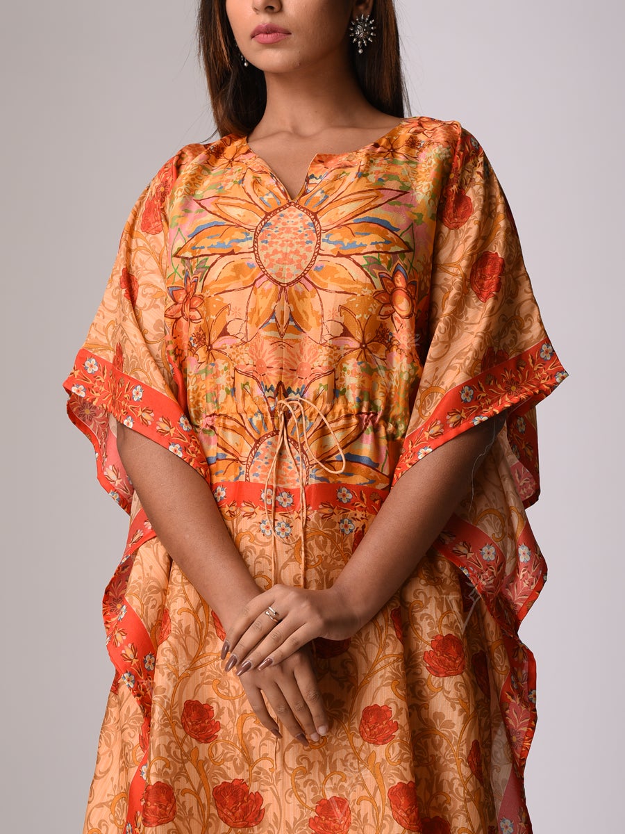 Peach Bemberg - Silk Kaftan Set