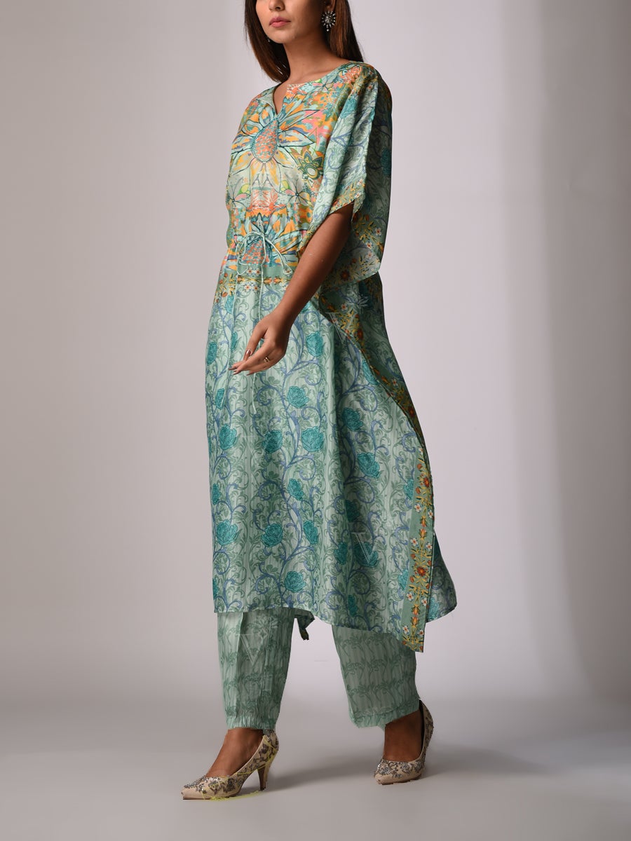 Blue Bemberg - Silk Kaftan Set