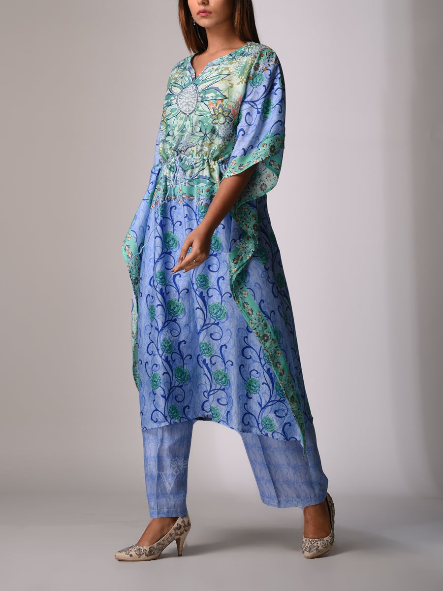 Blue Bemberg - Silk Kaftan Set