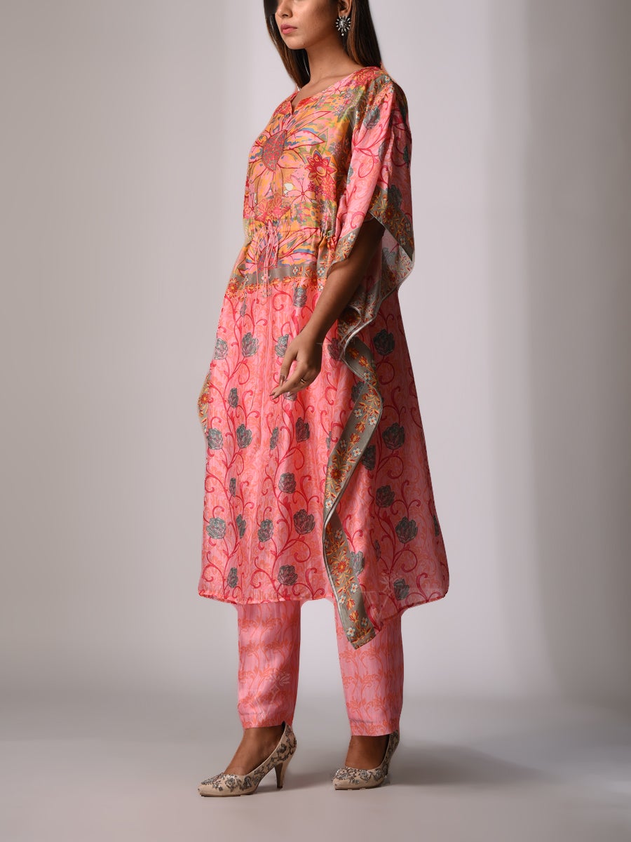 Peach Bemberg - Silk Kaftan Set