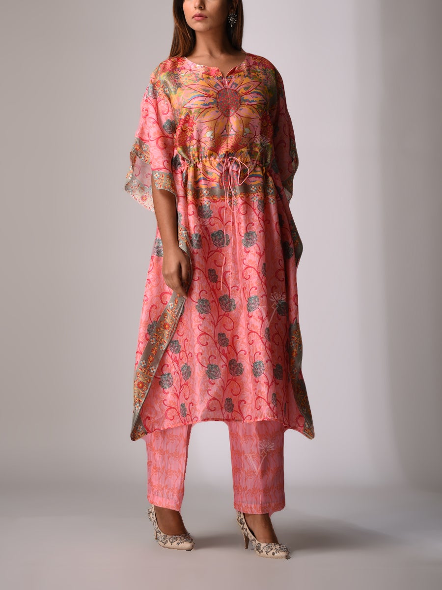 Peach Bemberg - Silk Kaftan Set