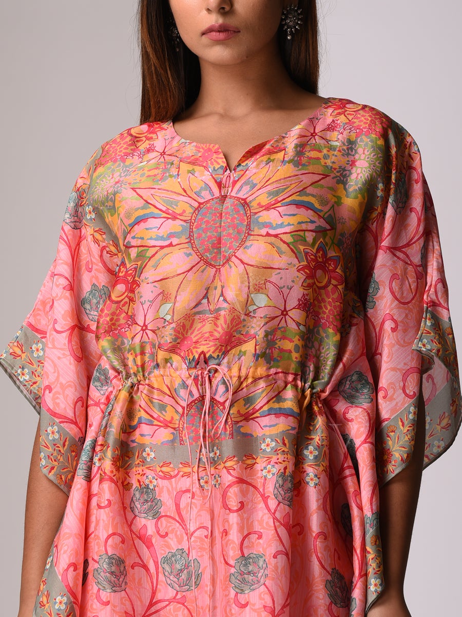Peach Bemberg - Silk Kaftan Set