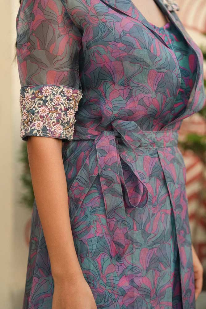 Powder blue dress and jacket
