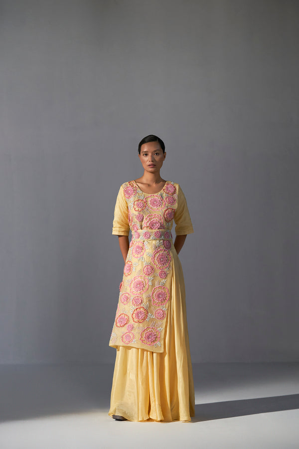 Yellow Jumpsuit with belt
