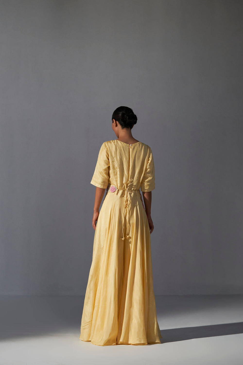Yellow Jumpsuit with belt