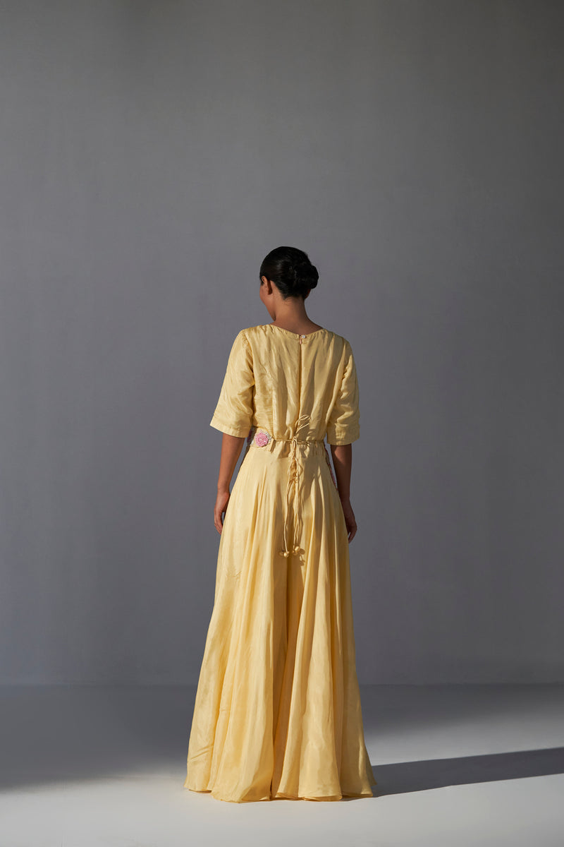 Yellow Jumpsuit with belt