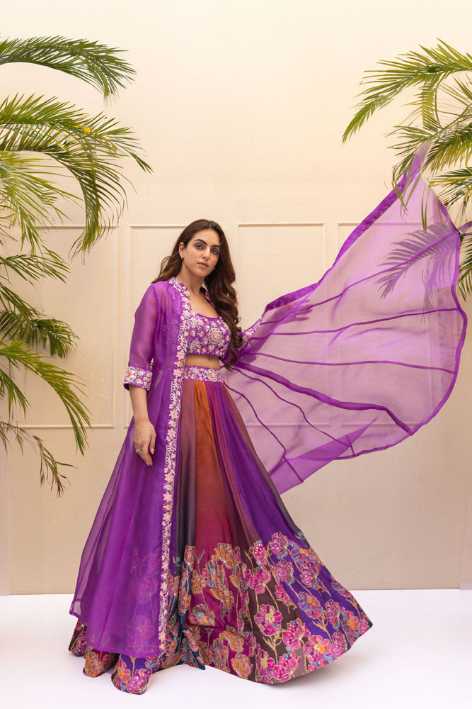 Multicoloured lehenga set