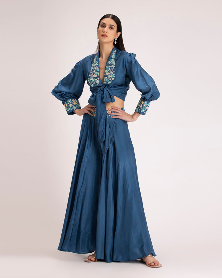 Midnight blue top pants