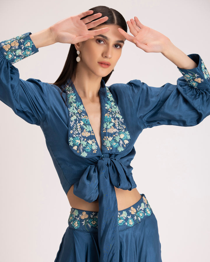 Midnight blue top pants