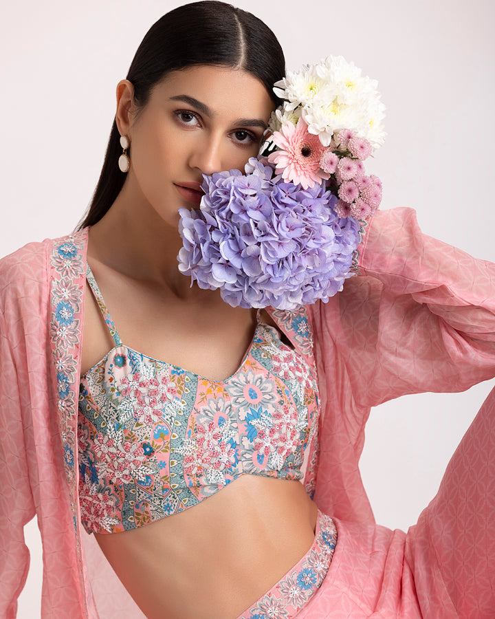 Baby pink sharara
