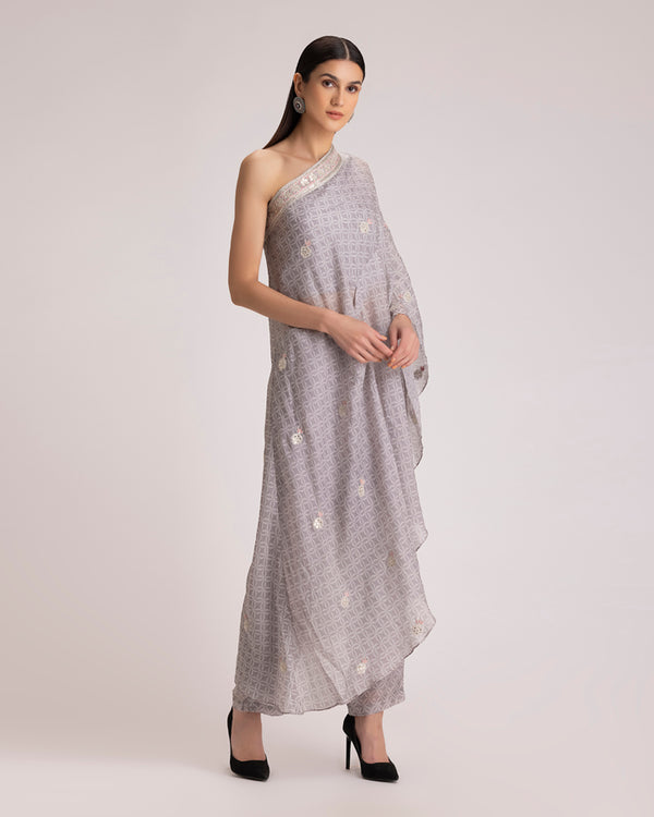 Grey one shoulder