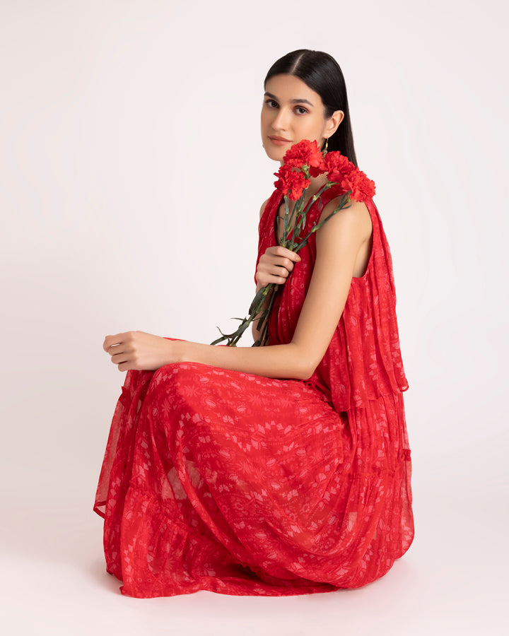 Red gown