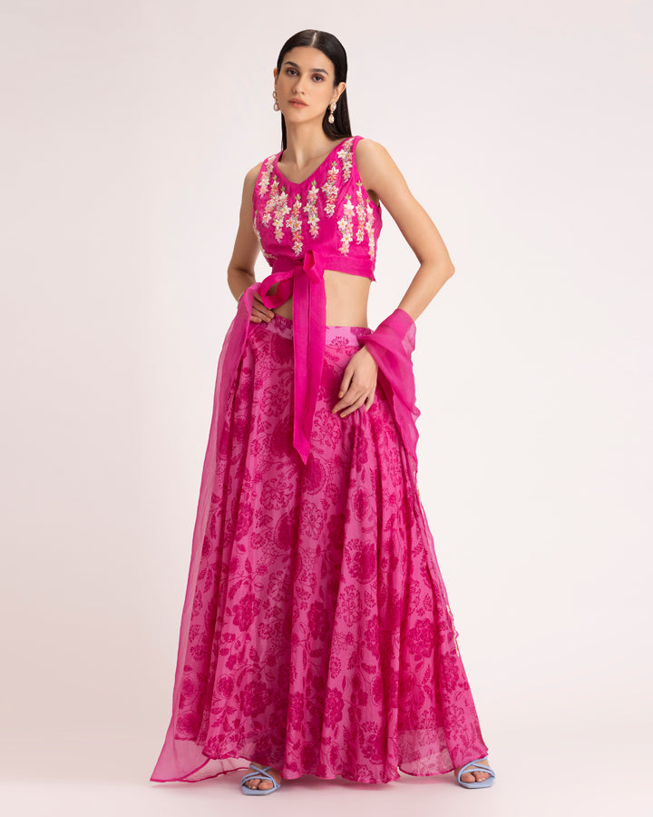 Pink Embroidered set