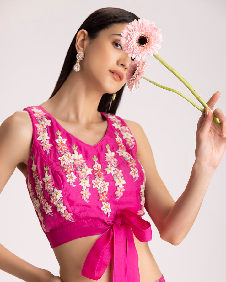 Pink Embroidered set