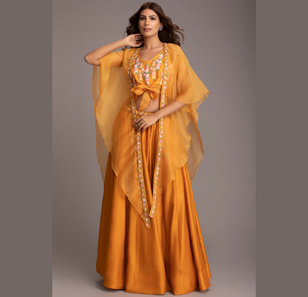 Golden yellow cape set