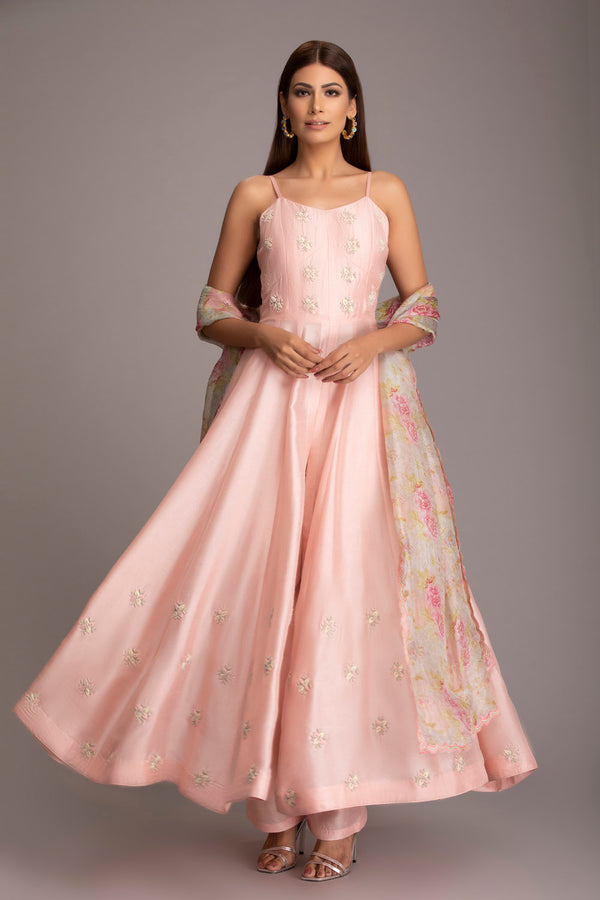 Peach anarkali