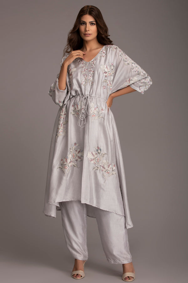 Ice grey kaftan